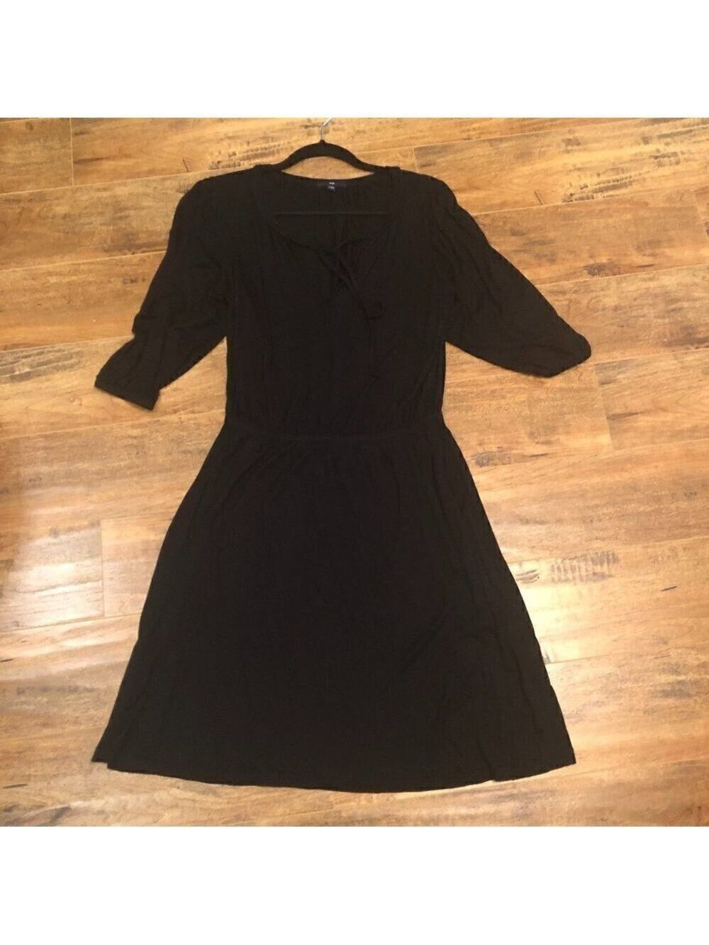 𝅺GAP True Black Peasant Dress